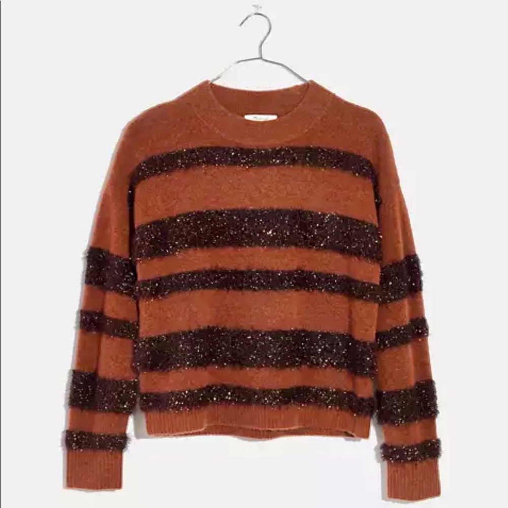 Striped Madewell cropped sweater cozy & comfy M 🌧
